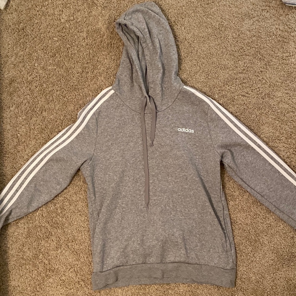 grey and white adidas sweatshirt!